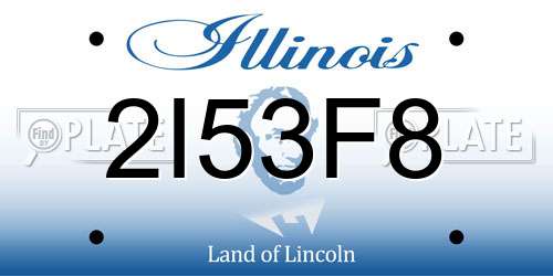 2I53F8 Illinois License Plate