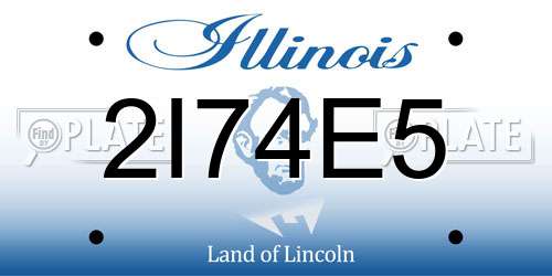 2I74E5 Illinois License Plate