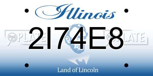 2I74E8 Illinois License Plate