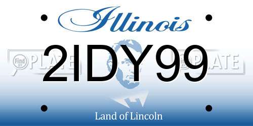 2IDY99 Illinois License Plate
