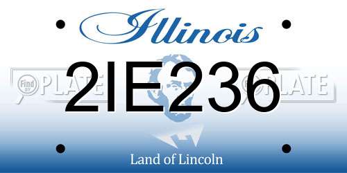 2IE236 Illinois License Plate