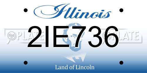 2IE736 Illinois License Plate