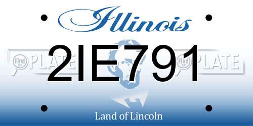 2IE791 Illinois License Plate