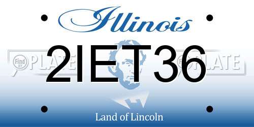 2IET36 Illinois License Plate