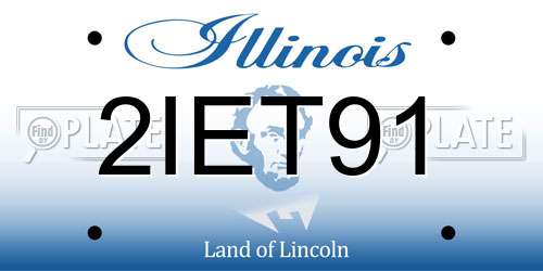 2IET91 Illinois License Plate