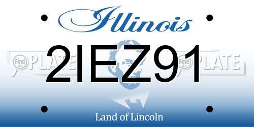 2IEZ91 Illinois License Plate