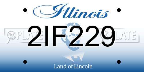 2IF229 Illinois License Plate