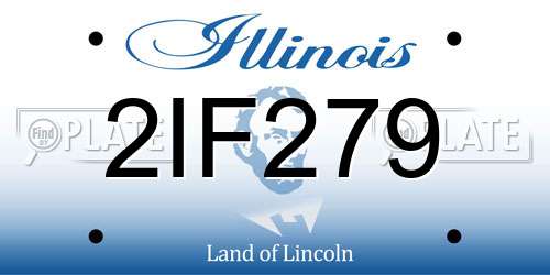 2IF279 Illinois License Plate