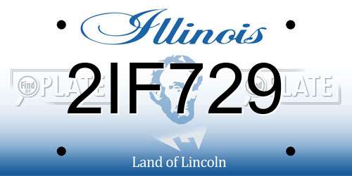 2IF729 Illinois License Plate