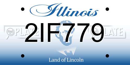 2IF779 Illinois License Plate