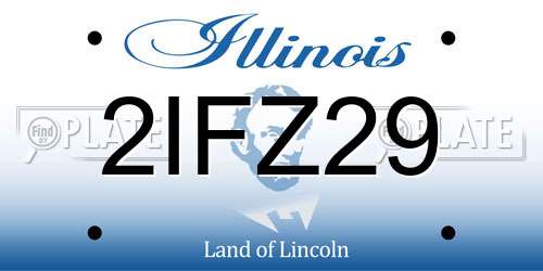 2IFZ29 Illinois License Plate