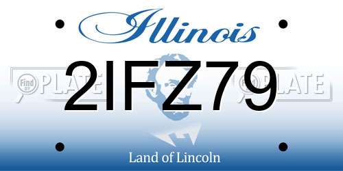 2IFZ79 Illinois License Plate