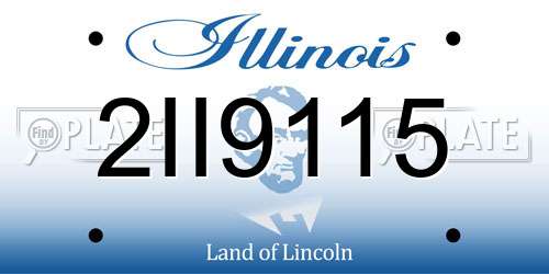 2II9115 Illinois License Plate