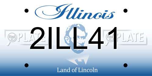 2ILL41 Illinois License Plate