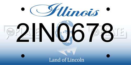 2IN0678 Illinois License Plate
