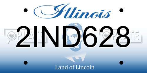 2IND628 Illinois License Plate