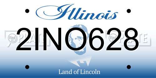 2INO628 Illinois License Plate
