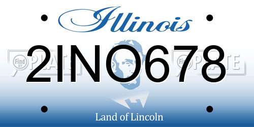 2INO678 Illinois License Plate