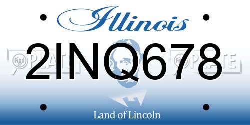 2INQ678 Illinois License Plate