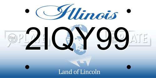 2IQY99 Illinois License Plate