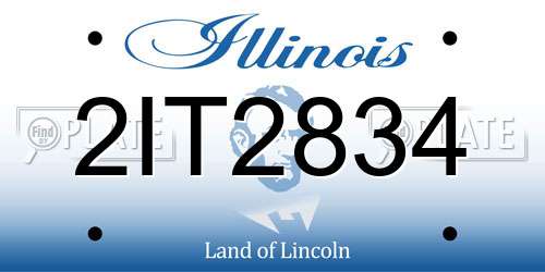 2IT2834 Illinois License Plate