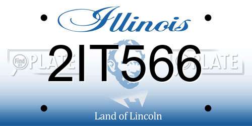2IT566 Illinois License Plate