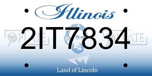2IT7834 Illinois License Plate
