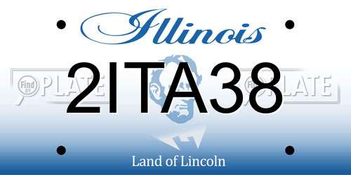 2ITA38 Illinois License Plate