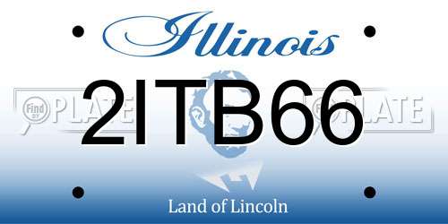 2ITB66 Illinois License Plate