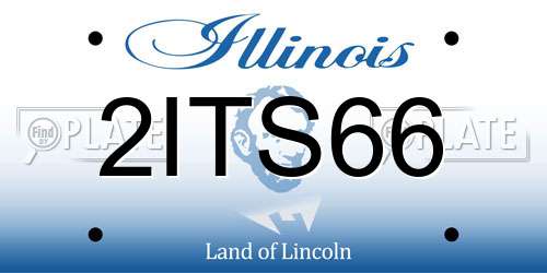 2ITS66 Illinois License Plate