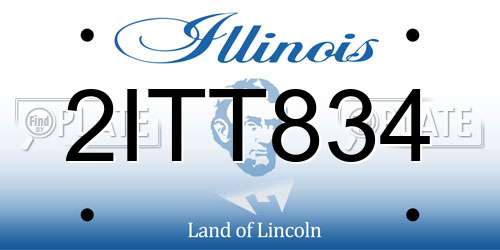 2ITT834 Illinois License Plate