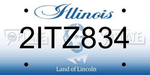2ITZ834 Illinois License Plate
