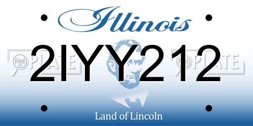 2IYY212 Illinois License Plate