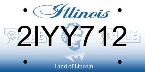 2IYY712 Illinois License Plate