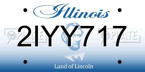 2IYY717 Illinois License Plate