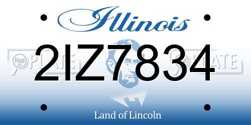 2IZ7834 Illinois License Plate
