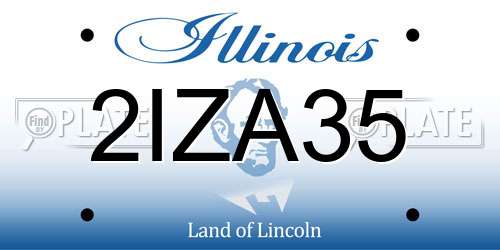 2IZA35 Illinois License Plate