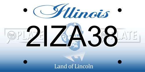 2IZA38 Illinois License Plate