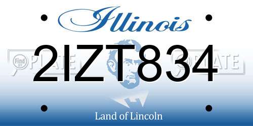 2IZT834 Illinois License Plate