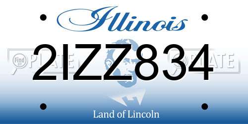 2IZZ834 Illinois License Plate