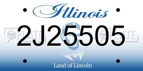 2J25505 Illinois License Plate