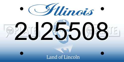 2J25508 Illinois License Plate
