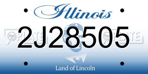 2J28505 Illinois License Plate