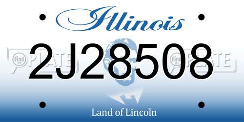 2J28508 Illinois License Plate