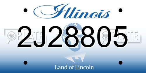 2J28805 Illinois License Plate