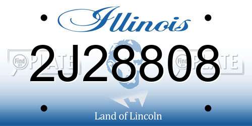 2J28808 Illinois License Plate