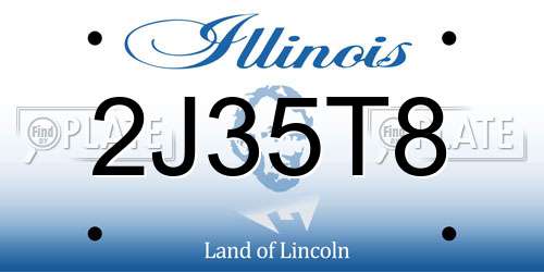 2J35T8 Illinois License Plate