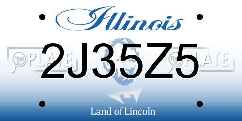 2J35Z5 Illinois License Plate