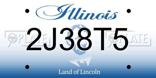 2J38T5 Illinois License Plate