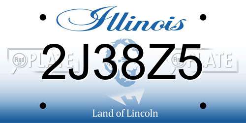 2J38Z5 Illinois License Plate